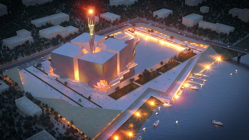 Waterfront Cultural Centre — Plaza at night
