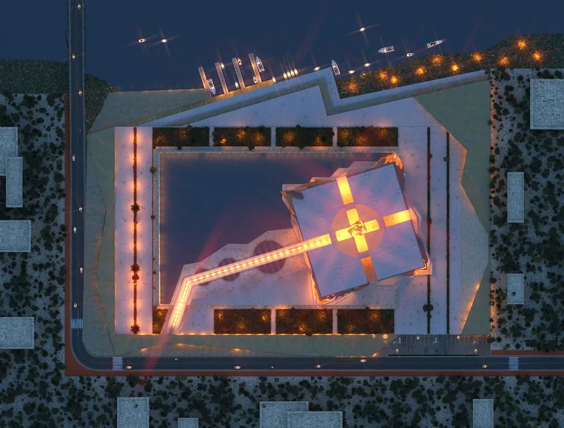 Waterfront Cultural Centre — Site plan, night