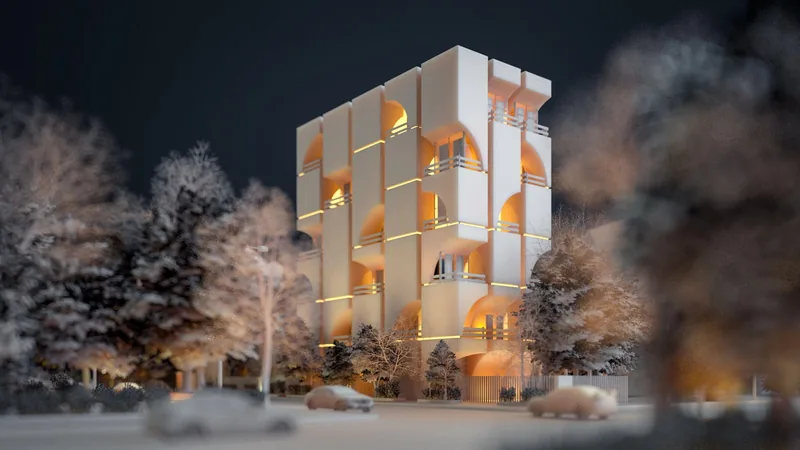 Perforated Residential Block — Fog and haze study